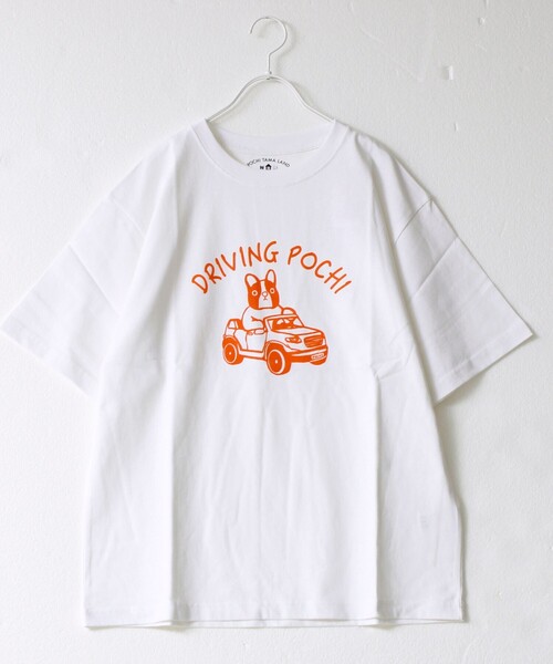 FREDY MAC(フレディーマック)の「【マックT】【Driving Pochi】original body T-shirts(Tシャツ/カットソー・メンズ・クリーム/ホワイト・M/L)」の1枚目の写真