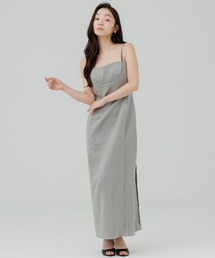 SENEE（セニー）の「fringe line belt cami one-piece（フリンジラインベルトキャミワンピース）（ワンピース）」