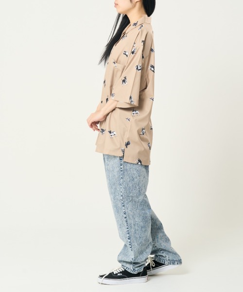 CORISCO(コリスコ)の「アニマル総柄半袖オープンシャツ(M1)(シャツ/ブラウス・メンズ・チャコールグレー/ブラック/ベージュ/ネイビー・MEDIUM/X-LARGE/LARGE)」の16枚目の写真