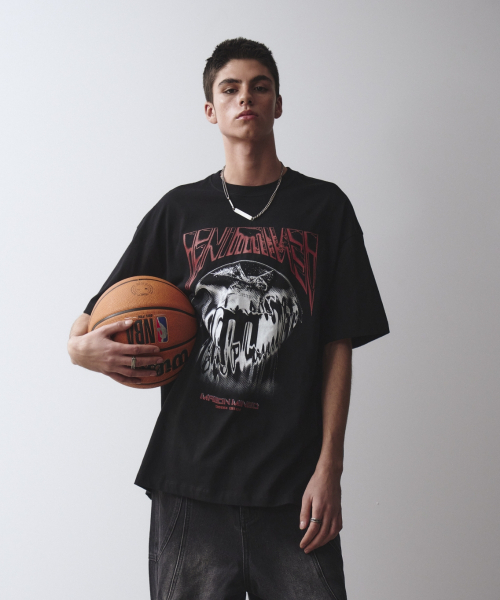 MAISON MINED(メゾンミネド)の「STICKY HALF T BLACK(Tシャツ/カットソー・メンズ・その他・LARGE/MEDIUM/SMALL)」の5枚目の写真