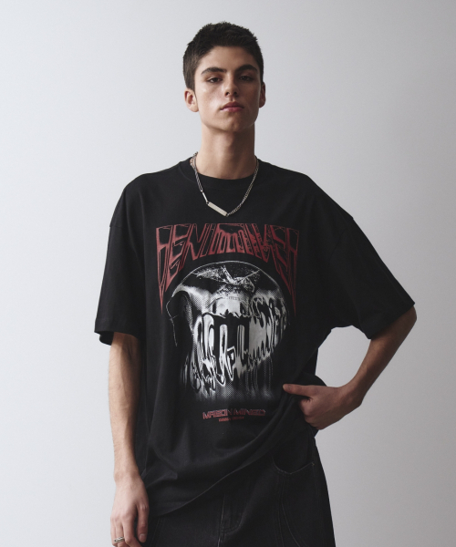 MAISON MINED(メゾンミネド)の「STICKY HALF T BLACK(Tシャツ/カットソー・メンズ・その他・LARGE/MEDIUM/SMALL)」の6枚目の写真