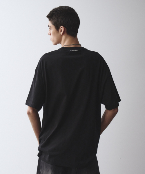 MAISON MINED(メゾンミネド)の「STICKY HALF T BLACK(Tシャツ/カットソー・メンズ・その他・LARGE/MEDIUM/SMALL)」の7枚目の写真