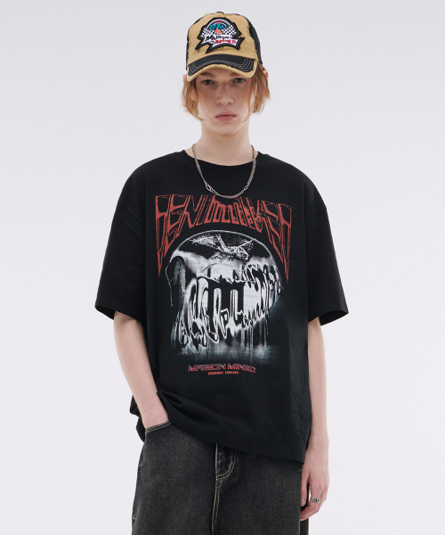 MAISON MINED(メゾンミネド)の「STICKY HALF T BLACK(Tシャツ/カットソー・メンズ・その他・LARGE/MEDIUM/SMALL)」の8枚目の写真