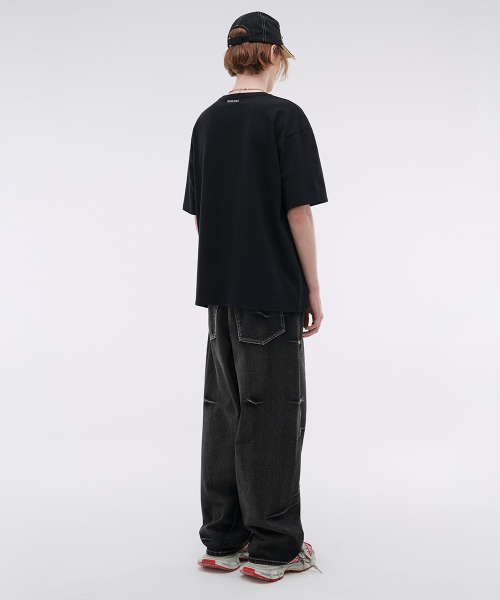 MAISON MINED(メゾンミネド)の「STICKY HALF T BLACK(Tシャツ/カットソー・メンズ・その他・LARGE/MEDIUM/SMALL)」の10枚目の写真