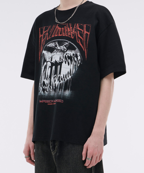 MAISON MINED(メゾンミネド)の「STICKY HALF T BLACK(Tシャツ/カットソー・メンズ・その他・LARGE/MEDIUM/SMALL)」の11枚目の写真