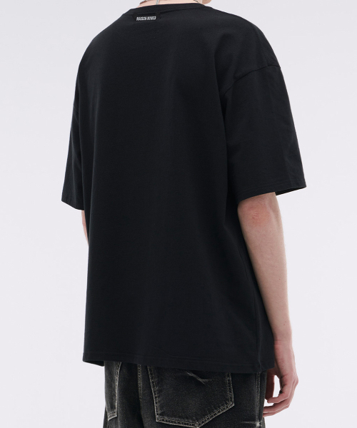 MAISON MINED(メゾンミネド)の「STICKY HALF T BLACK(Tシャツ/カットソー・メンズ・その他・LARGE/MEDIUM/SMALL)」の12枚目の写真