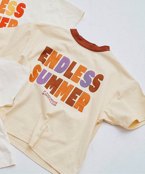 p.premier(ピードットプルミエ)の「エンドレスサマーグラフィック半袖Tシャツ(Tシャツ/カットソー・キッズ・ブラウン/グリーン/レンガ・80/90/100/110/120/130/140)」の2枚目の写真
