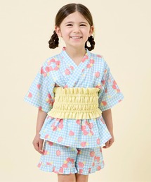 KP DECO（ケーピーデコ）の「いちご柄 甚平･帯付き（浴衣）」