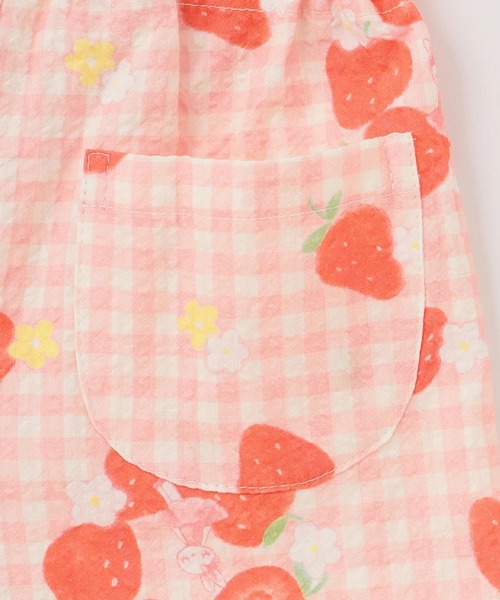 KP DECO（ケーピーデコ）の「いちご柄 甚平･帯付き（浴衣・キッズ・ピンク/サックスブルー・80ｃｍ/90cm/100cm/110cm）」の21枚目の写真