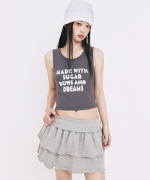 CANCAN JERSEY SKIRT_MELANGE GREY