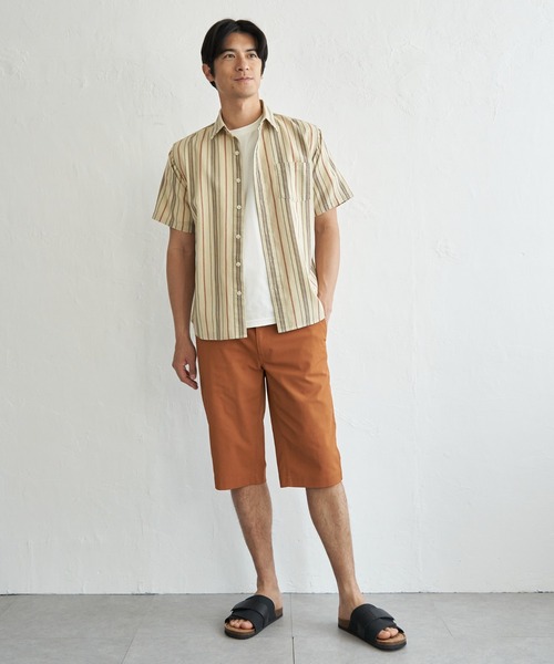 ikka(イッカ)の「【MonoMax × 小泉孝太郎】冷感パナマレギュラーカラー半袖シャツ「小泉孝太郎さん着用モデル」(シャツ/ブラウス・メンズ・マスタード/ネイビー/ベージュ/オフホワイト/ブルー/オリーブ・M/L/XL/S)」の22枚目の写真