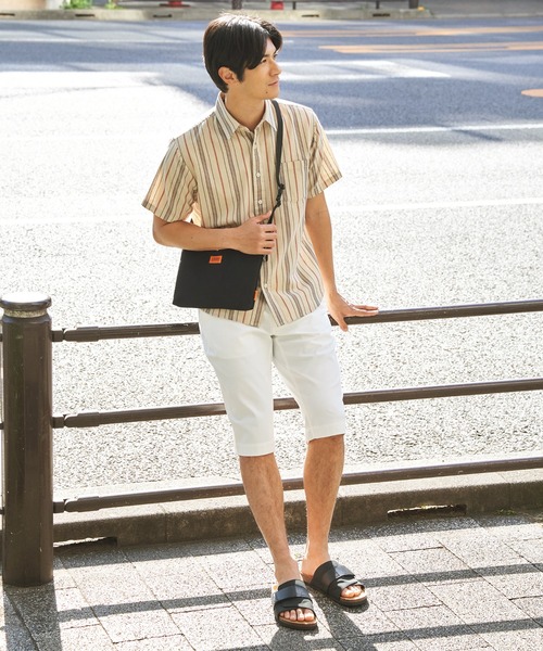 ikka(イッカ)の「冷感パナマレギュラーカラー半袖シャツ(シャツ/ブラウス・メンズ・マスタード/ネイビー/ベージュ/オフホワイト/ブルー/オリーブ・M/L/XL/S)」の17枚目の写真