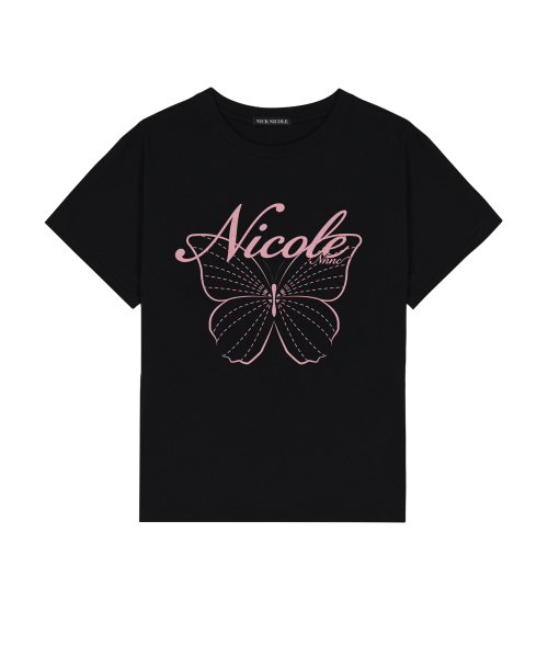 NICK&NICOLE(ニックアンドニコール)の「NICOLE BUTTERFLY SLEEVE TOP_BLACK PINK(Tシャツ/カットソー・レディース・その他・MEDIUM/LARGE)」の4枚目の写真