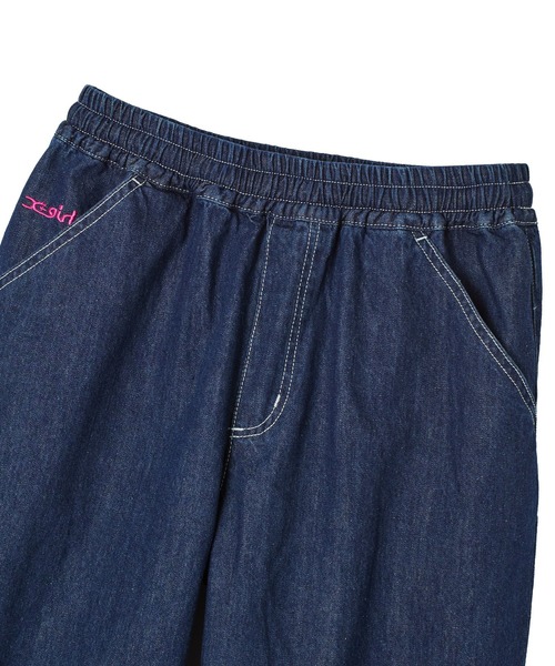 X-girl(エックスガール)の「FACE LABEL POCKET EASY PANTS(その他パンツ・レディース・インディゴブルー/ピンク/マルチ・S/M)」の16枚目の写真