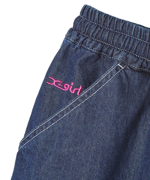 X-girl(エックスガール)の「FACE LABEL POCKET EASY PANTS(その他パンツ・レディース・インディゴブルー/ピンク/マルチ・S/M)」の19枚目の写真
