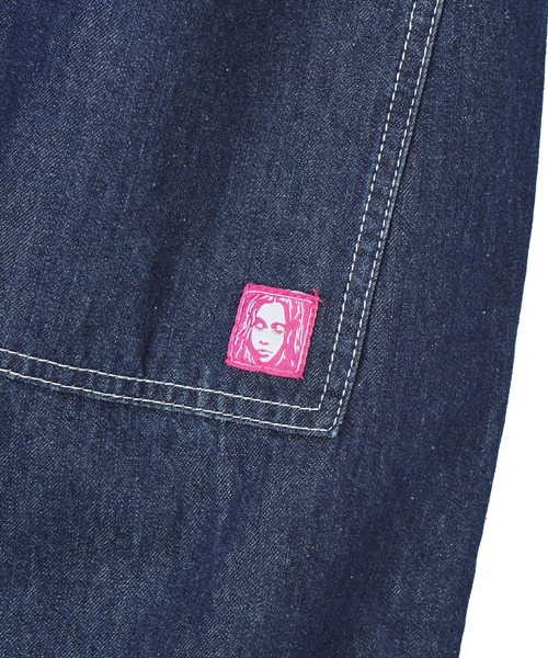 X-girl(エックスガール)の「FACE LABEL POCKET EASY PANTS(その他パンツ・レディース・インディゴブルー/ピンク/マルチ・S/M)」の21枚目の写真