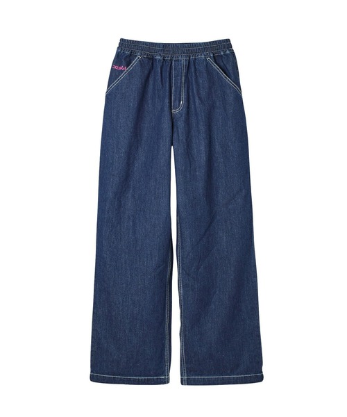 X-girl(エックスガール)の「FACE LABEL POCKET EASY PANTS(その他パンツ・レディース・インディゴブルー/ピンク/マルチ・S/M)」の14枚目の写真