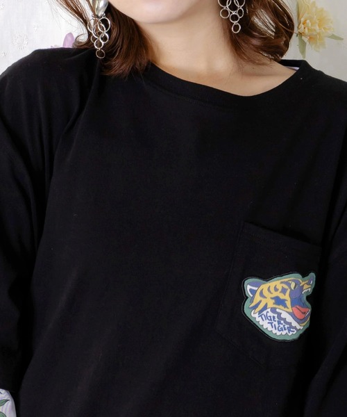 ScoLar（スカラー）の「ScoLar/スカラー　ワッペンTEE（Tシャツ/カットソー・レディース・ブラック/ホワイト/パープル・FREE）」の12枚目の写真