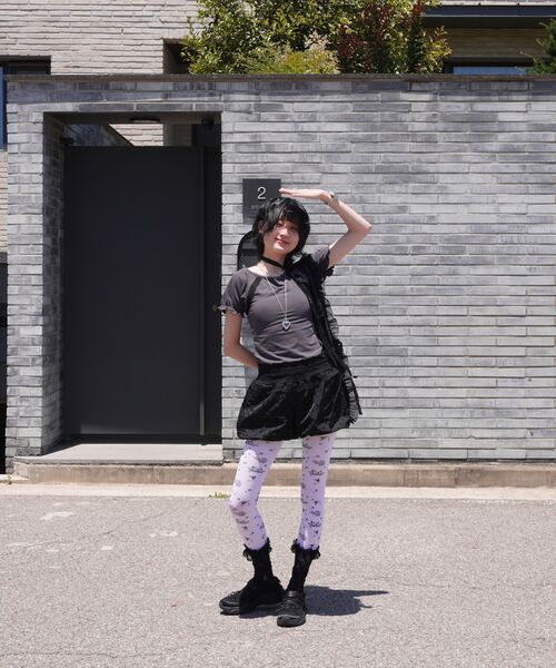 UUUUP(ユープ)の「ロマンティックレーストップ - ブラック(Tシャツ/カットソー・レディース・その他・MEDIUM/SMALL)」の6枚目の写真