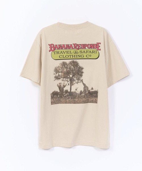 Work of Art Kendai（ワークオブアートケンダイ）の「【 Work of Art Kendai / ワークオブアート ケンダイ 】SAFARI TEE（Tシャツ/カットソー・メンズ・ホワイト/ベージュ・M/L/XL）」の2枚目の写真