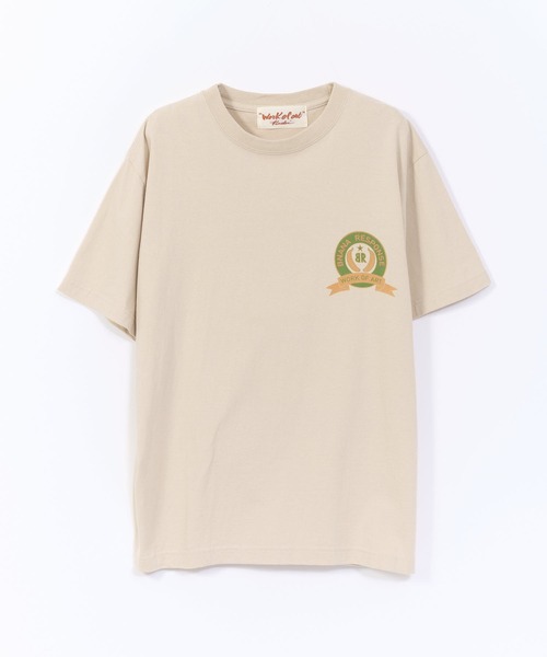 Work of Art Kendai（ワークオブアートケンダイ）の「【 Work of Art Kendai / ワークオブアート ケンダイ 】SAFARI TEE（Tシャツ/カットソー・メンズ・ホワイト/ベージュ・M/L/XL）」の7枚目の写真