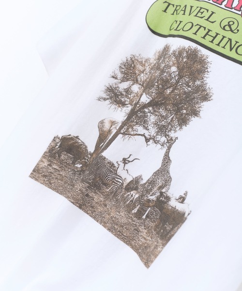 Work of Art Kendai（ワークオブアートケンダイ）の「【 Work of Art Kendai / ワークオブアート ケンダイ 】SAFARI TEE（Tシャツ/カットソー・メンズ・ホワイト/ベージュ・M/L/XL）」の5枚目の写真