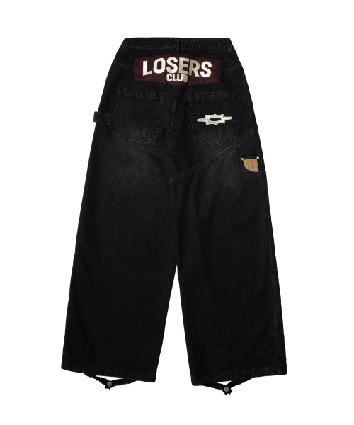LOSERS CLUB(ルーザーズクラブ)の「バックパッチワイドデニムパンツブラック(デニムパンツ・レディース・その他・SMALL/MEDIUM/LARGE/X-LARGE)」の2枚目の写真