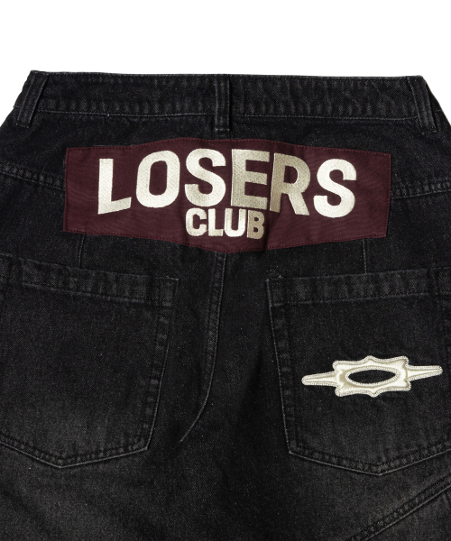 LOSERS CLUB(ルーザーズクラブ)の「バックパッチワイドデニムパンツブラック(デニムパンツ・レディース・その他・SMALL/MEDIUM/LARGE/X-LARGE)」の4枚目の写真