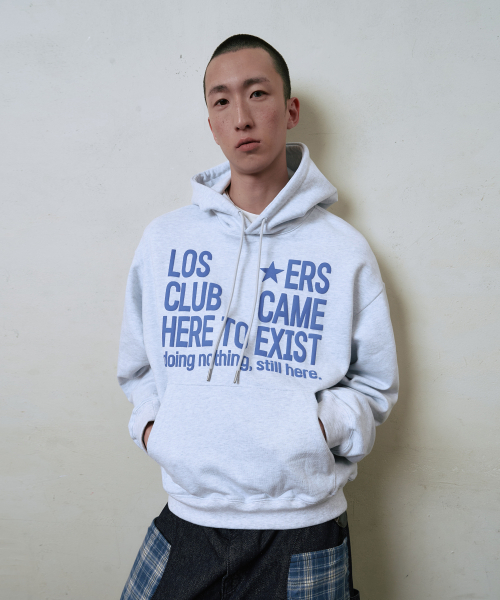LOSERS CLUB（ルーザーズクラブ）の「エンボグラフィックフードパーカー メランジホワイト（パーカー・レディース・その他・1/2）」の7枚目の写真