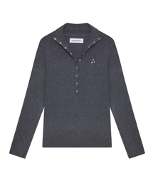 NEUFETBLEU（ヌフエブル）の「NEB snap knit (chacoal)（ニット/セーター）」