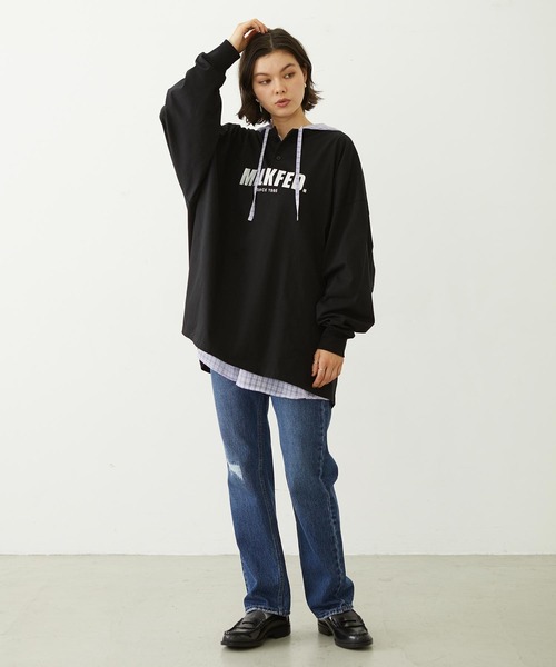 MILKFED.(ミルクフェド)の「REPAIR DETAIL DENIM PANTS(デニムパンツ・レディース・ライトインディゴブルー/インディゴブルー/ブラック・M/S)」の11枚目の写真