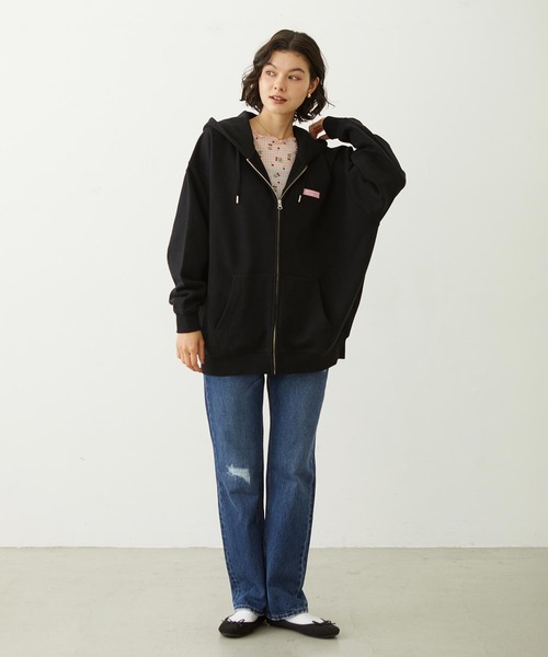 MILKFED.(ミルクフェド)の「REPAIR DETAIL DENIM PANTS(デニムパンツ・レディース・ライトインディゴブルー/インディゴブルー/ブラック・M/S)」の13枚目の写真