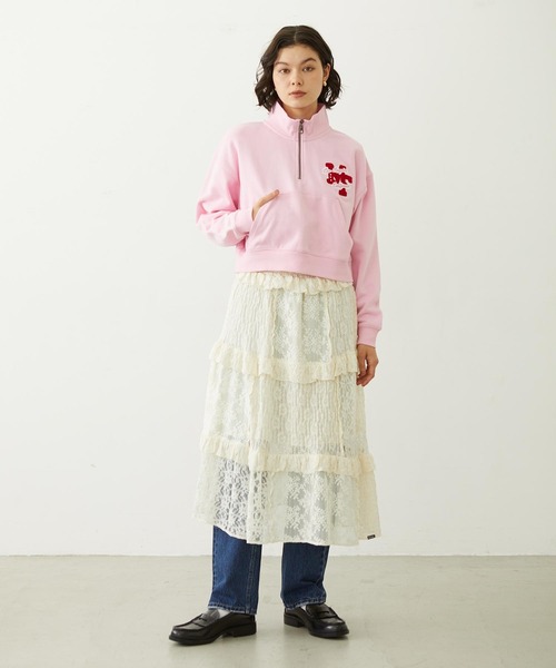 MILKFED.(ミルクフェド)の「REPAIR DETAIL DENIM PANTS(デニムパンツ・レディース・ライトインディゴブルー/インディゴブルー/ブラック・M/S)」の16枚目の写真