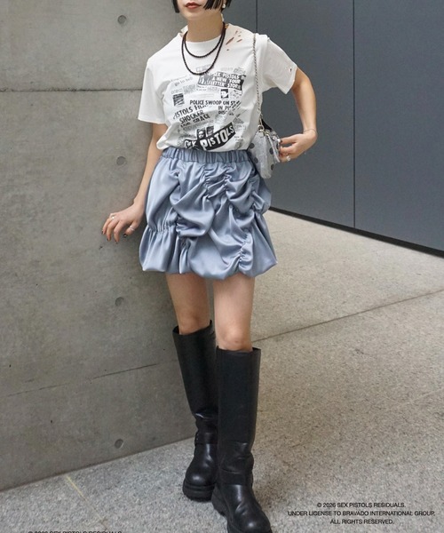 Ameri(アメリ)の「MEDI BUMPY BALLOON MINI SKIRT(スカート・レディース・ライトブルー/ブラック/アイボリー・MEDIUM/SMALL)」の18枚目の写真