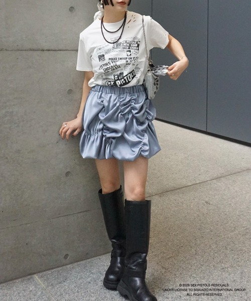 Ameri(アメリ)の「MEDI BUMPY BALLOON MINI SKIRT(スカート・レディース・ライトブルー/ブラック/アイボリー・MEDIUM/SMALL)」の19枚目の写真