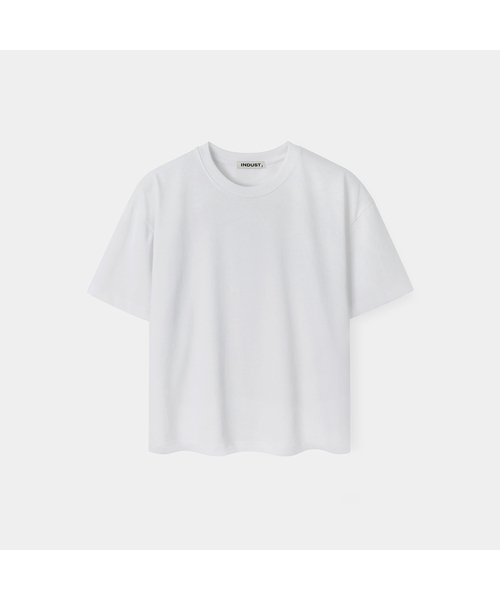 INDUST(インダスト)の「エッセンシャルクロップ半袖Tシャツ_4COLOR(Tシャツ/カットソー・レディース・ホワイト/ブラック/グレー/チャコール・1(S)/2(M)/3(L))」の2枚目の写真