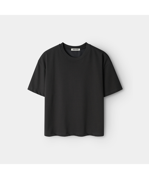 INDUST(インダスト)の「エッセンシャルクロップ半袖Tシャツ_4COLOR(Tシャツ/カットソー・レディース・ホワイト/ブラック/グレー/チャコール・1(S)/2(M)/3(L))」の1枚目の写真