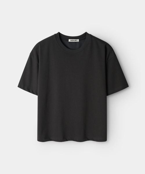 INDUST(インダスト)の「エッセンシャルクロップ半袖Tシャツ_4COLOR(Tシャツ/カットソー・レディース・ホワイト/ブラック/グレー/チャコール・1(S)/2(M)/3(L))」の8枚目の写真