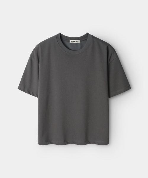 INDUST(インダスト)の「エッセンシャルクロップ半袖Tシャツ_4COLOR(Tシャツ/カットソー・レディース・ホワイト/ブラック/グレー/チャコール・1(S)/2(M)/3(L))」の7枚目の写真