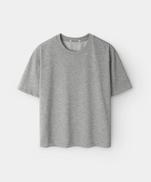 INDUST(インダスト)の「エッセンシャルクロップ半袖Tシャツ_4COLOR(Tシャツ/カットソー・レディース・ホワイト/ブラック/グレー/チャコール・1(S)/2(M)/3(L))」の6枚目の写真