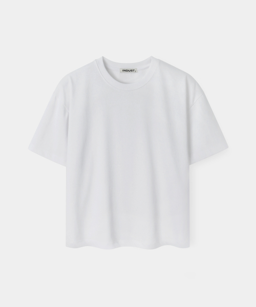 INDUST(インダスト)の「エッセンシャルクロップ半袖Tシャツ_4COLOR(Tシャツ/カットソー・レディース・ホワイト/ブラック/グレー/チャコール・1(S)/2(M)/3(L))」の5枚目の写真
