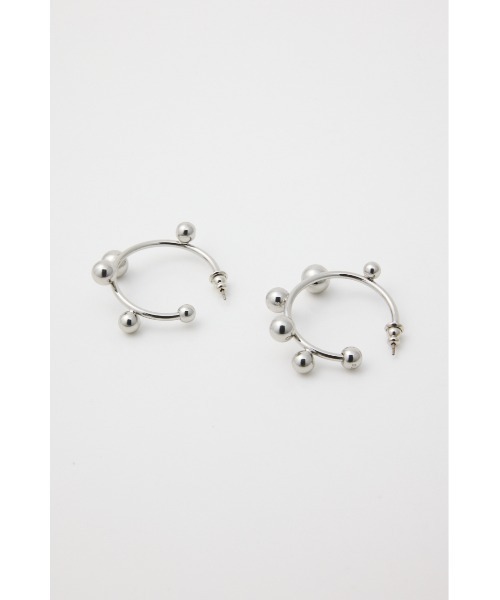 SLY（スライ）の「BALLED HOOP P/EARRING ボールドフープピアス（ピアス（両耳用）・レディース・シルバー/ゴールド・FREE）」の5枚目の写真