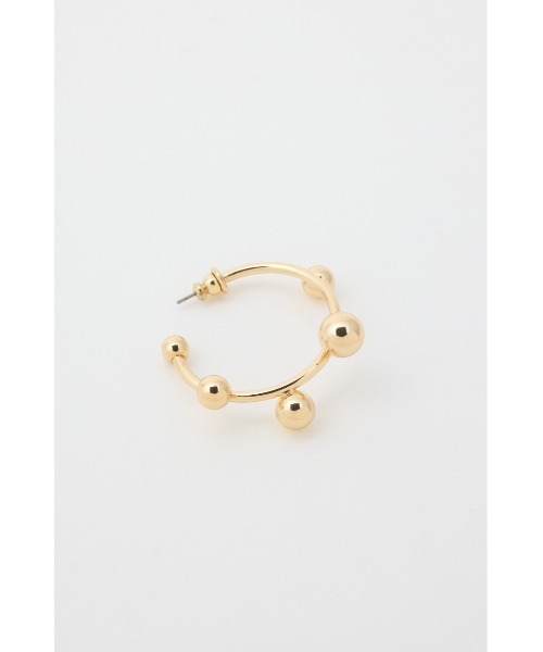 SLY（スライ）の「BALLED HOOP P/EARRING ボールドフープピアス（ピアス（両耳用）・レディース・シルバー/ゴールド・FREE）」の9枚目の写真
