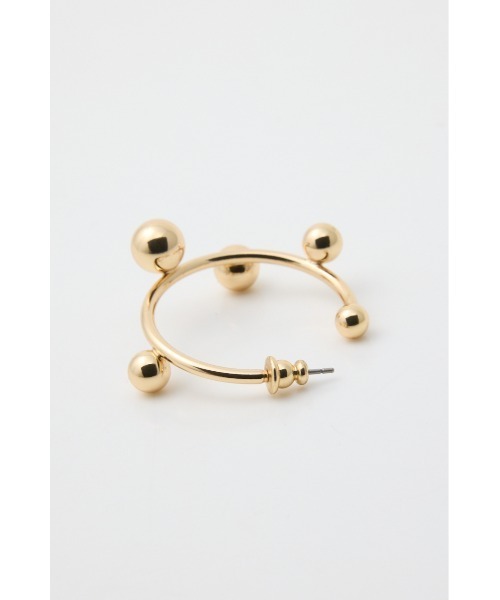 SLY（スライ）の「BALLED HOOP P/EARRING ボールドフープピアス（ピアス（両耳用）・レディース・シルバー/ゴールド・FREE）」の10枚目の写真