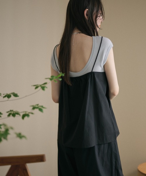 LAULEN(ローレン)の「flower cutwork cotton camisole / フラワーカットワークコットンキャミソール(キャミソール・レディース・ホワイト/ブラック・FREE)」の8枚目の写真