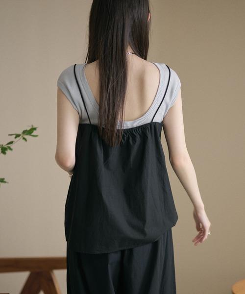 LAULEN(ローレン)の「flower cutwork cotton camisole / フラワーカットワークコットンキャミソール(キャミソール・レディース・ホワイト/ブラック・FREE)」の7枚目の写真