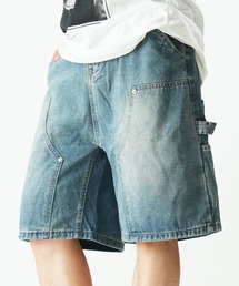 Beno | ペインター ダブルニー デニムショートパンツ / バミューダ バギー ワークショーツ メンズ Double Knee Denim Shorts(その他パンツ)