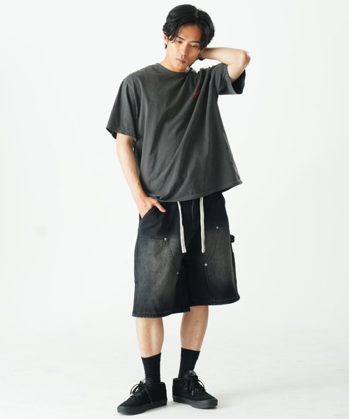 Beno(ビーノ)の「ペインター ダブルニー デニムショートパンツ / バミューダ バギー ワークショーツ メンズ Double Knee Denim Shorts(その他パンツ・メンズ・ブルー/ブラック/ライトブルー・MEDIUM/X-LARGE/LARGE)」の7枚目の写真