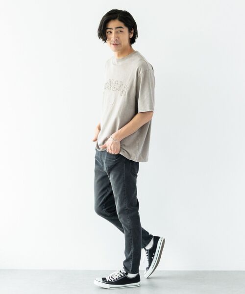 CRAFT STANDARD BOUTIQUE(クラフトスタンダードブティック)の「ロゴパッチピグメントT(Tシャツ/カットソー・メンズ・ネイビー/グレイッシュベージュ/ブラック・L/M)」の8枚目の写真