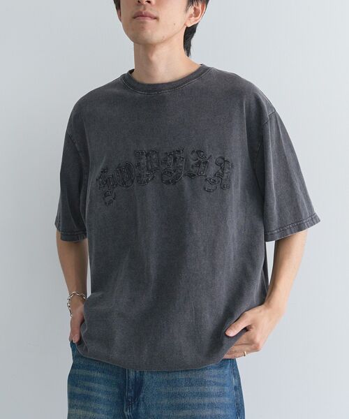 CRAFT STANDARD BOUTIQUE(クラフトスタンダードブティック)の「ロゴパッチピグメントT(Tシャツ/カットソー・メンズ・ネイビー/グレイッシュベージュ/ブラック・L/M)」の10枚目の写真